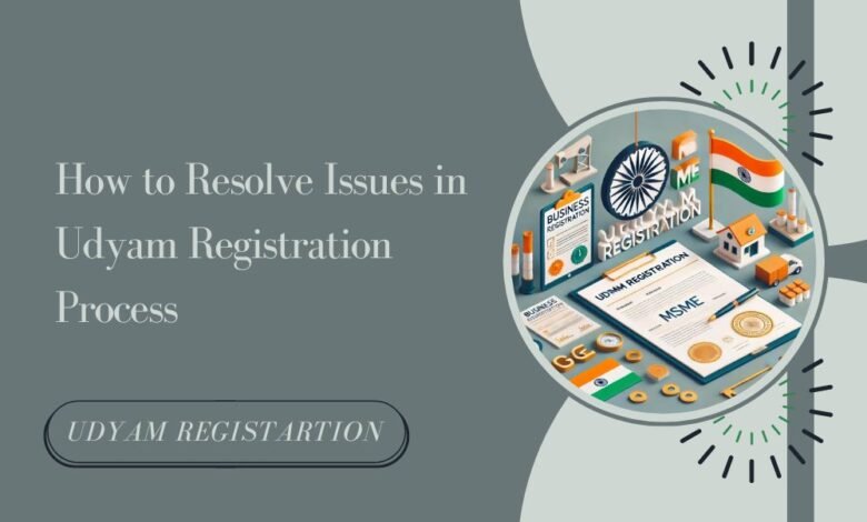 How to Resolve Issues in Udyam Registration Process